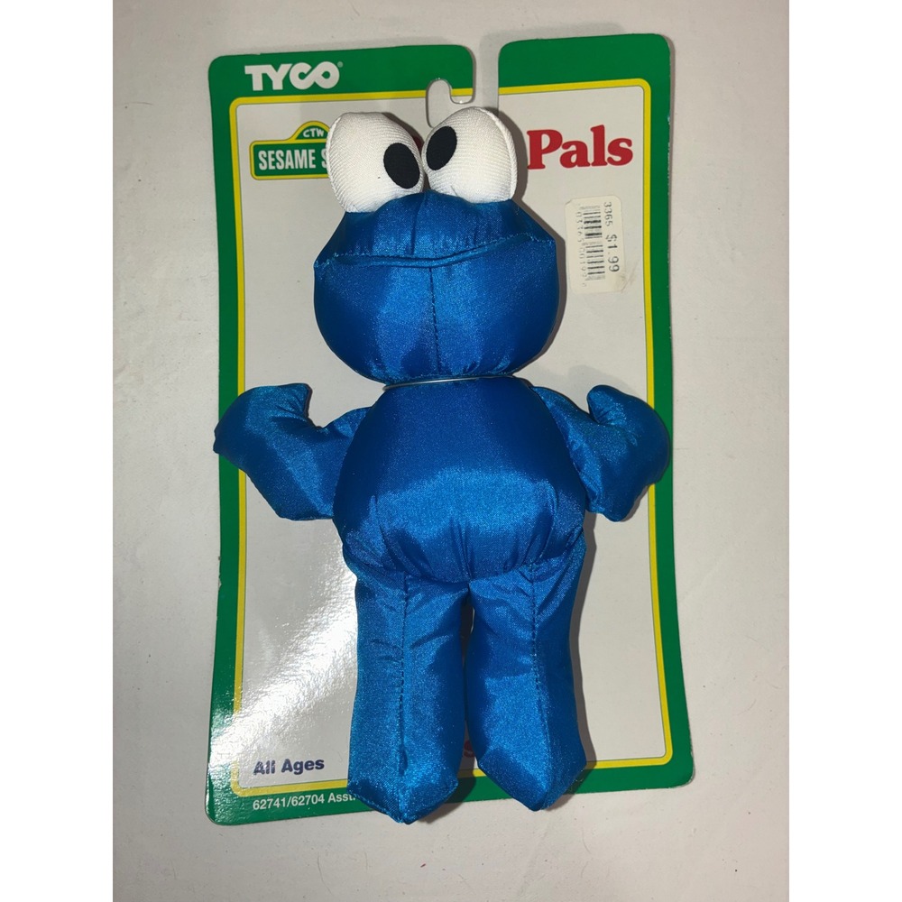 Vintage 1995 Tyco Sesame Street Bean Pals Cookie Monster Plush New